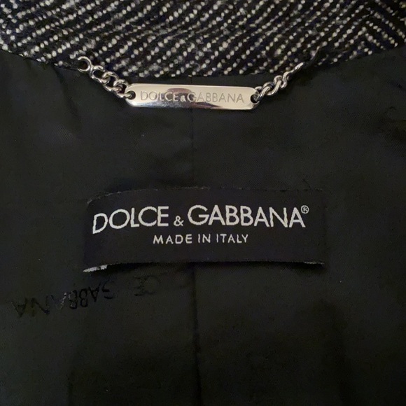 DOLCE & GABBANA Fitted Tweed Long Dress Coat IT 46 - Picture 7 of 9